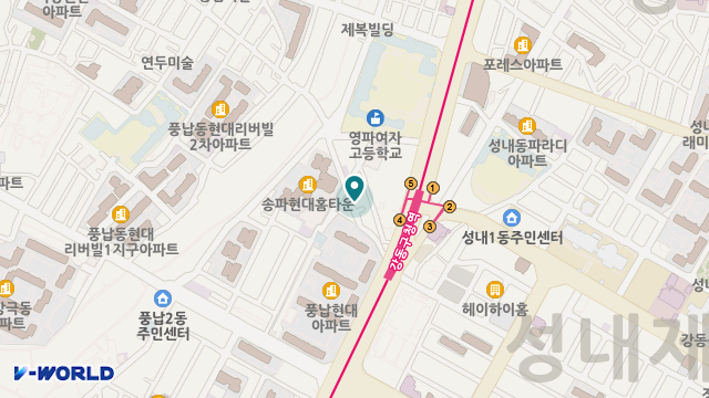 민들레재가센터 위치 지도