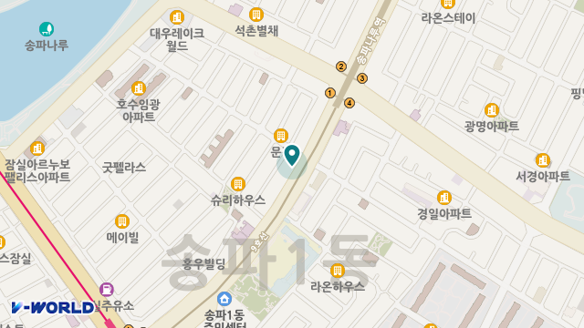 송파실버 재가복지센터 위치 지도
