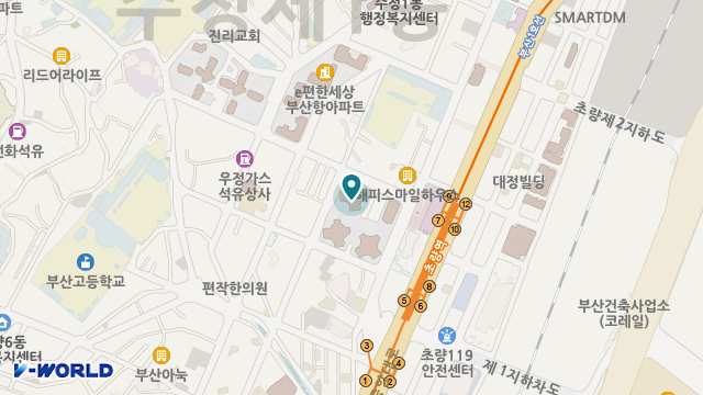 정우의료기 위치 지도