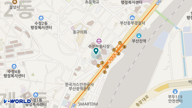 더함재가복지센터 위치 지도