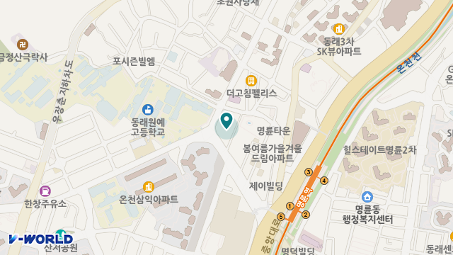 동래온천재가복지센터 위치 지도