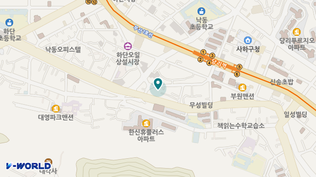 사하노인복지센터 위치 지도