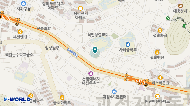 사)온누리 노인복지센터 위치 지도