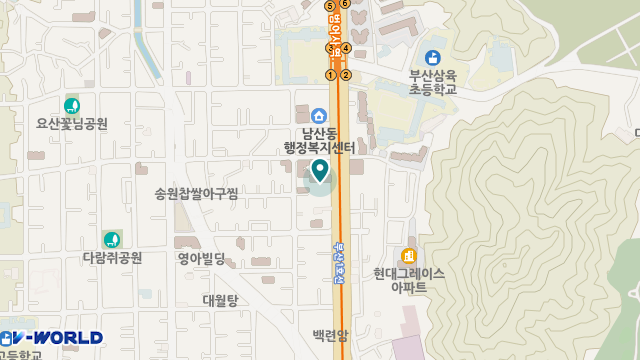 남산노인재가복지센타 위치 지도