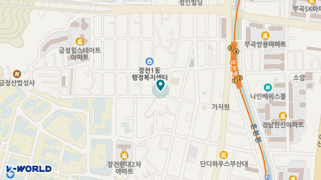 금샘복지센터 위치 지도