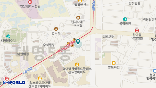 앞산고을대명주간보호센터 위치 지도