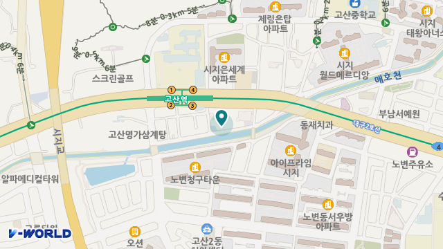 고산재가노인요양센터 위치 지도