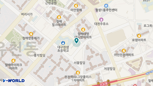 달서구은하수노인복지센터 위치 지도