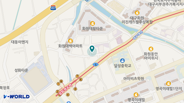 달성노인복지센터 위치 지도