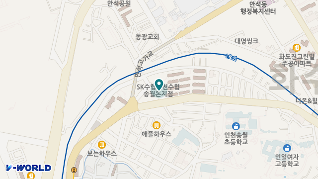 송월동노인복지센터 위치 지도