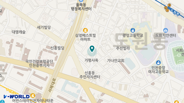 신화노인복지센터 위치 지도