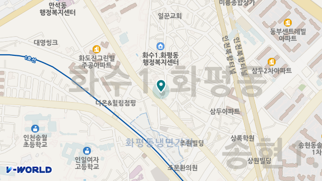 화평노인복지센터 위치 지도