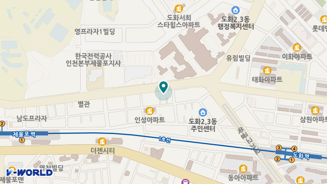 한우리노인복지센터 위치 지도