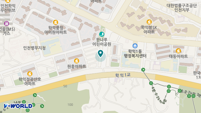 미추홀노인복지센터 위치 지도
