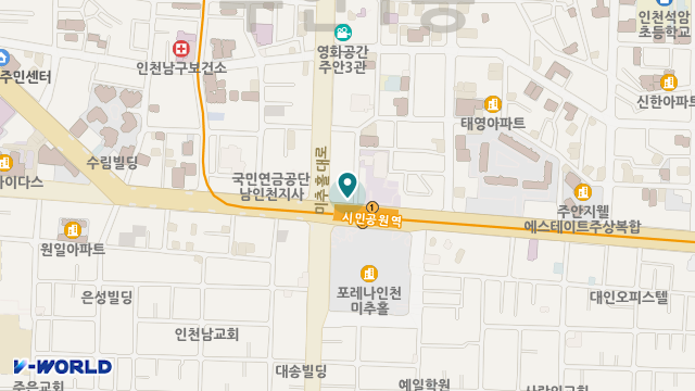 미추홀노인주간보호센터 위치 지도