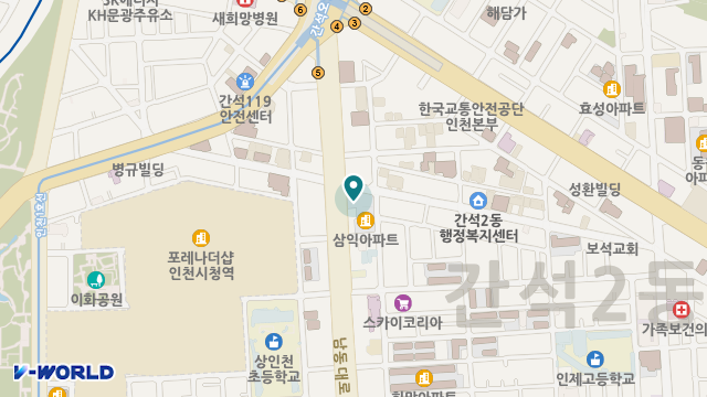 (주)인천의료기 위치 지도