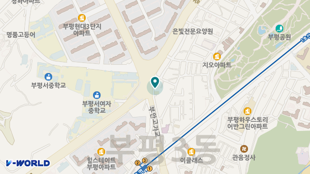 아인재가노인요양센터 위치 지도