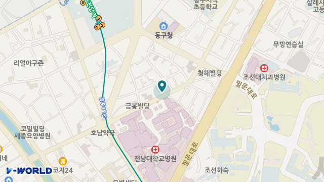 광주의료기 위치 지도