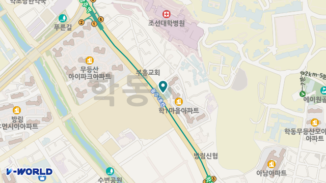 광주여성노인재가센터 위치 지도