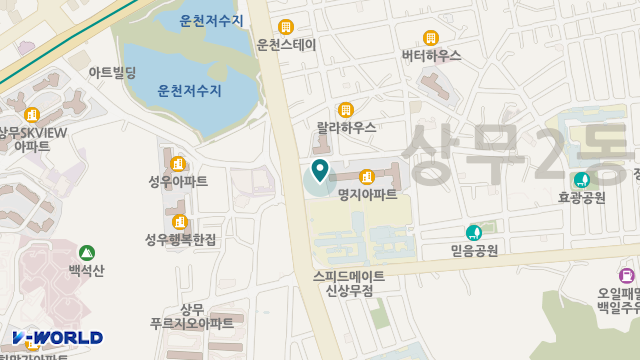 상무노인복지학교(주간보호,치매예방교육) 위치 지도