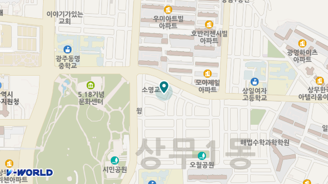 무등의료기 위치 지도