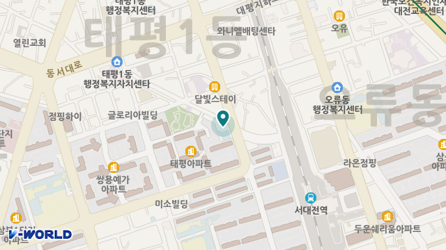 서대전부성노인복지센터 위치 지도