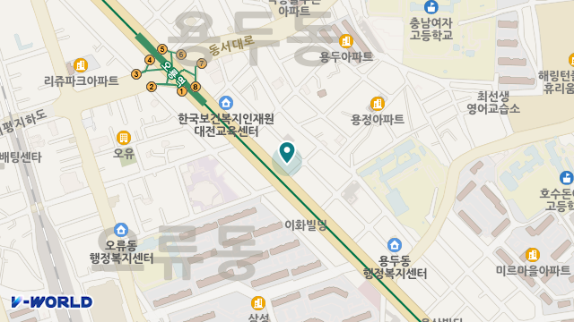 대전시니어주간보호센터 위치 지도