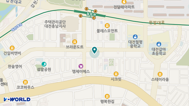월평노인주간보호센터 위치 지도