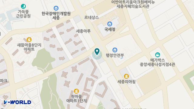 세종한마음노인복지센터 위치 지도