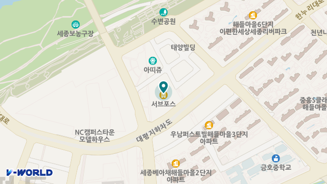 세종시 노인복지센터 위치 지도