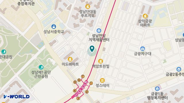 사랑나눔 재가장기요양기관 위치 지도