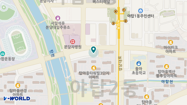 분당차의료기 위치 지도