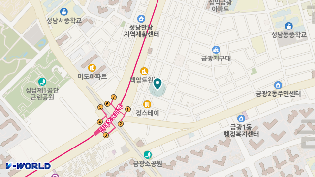 평화'노인복지센터 위치 지도