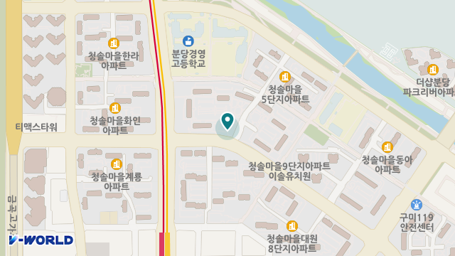청솔주야간보호센터 위치 지도