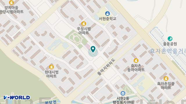 분당'효자촌재가복지센터 위치 지도