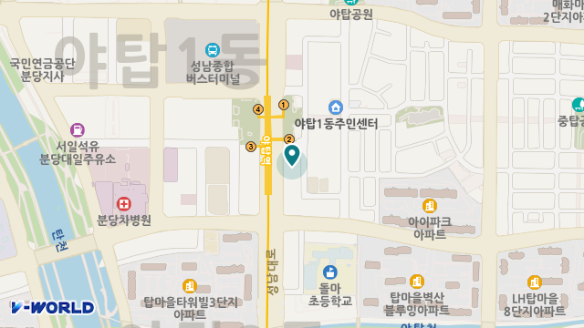 "CHA" 차실버케어 3호점 위치 지도
