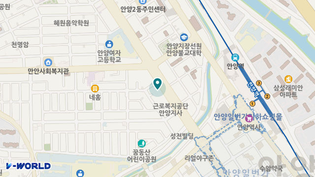 (A)비지팅엔젤스 안양만안지점 위치 지도