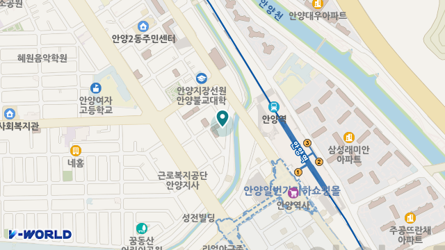 사랑방주야간보호센터 위치 지도