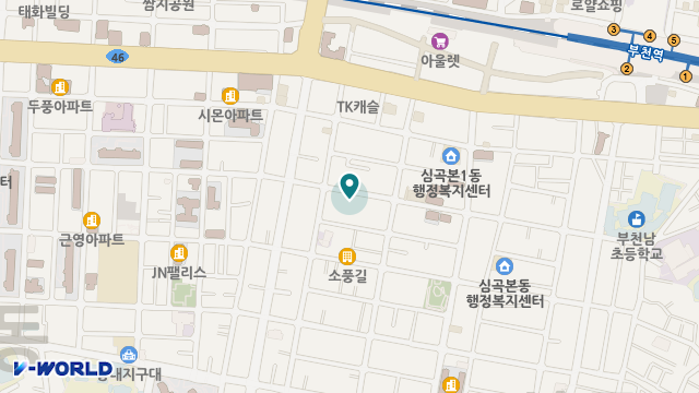 부천나누미노인복지센터 위치 지도