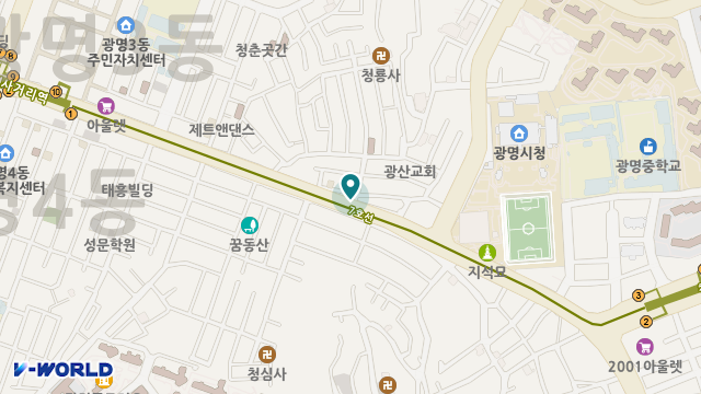 광명기쁨 노인복지센터 위치 지도