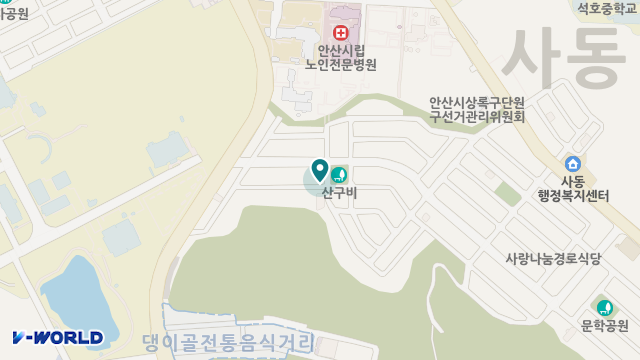 안산세광복지센터(요,목) 위치 지도