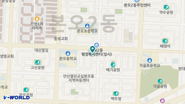 상록수 주·야간보호센터 위치 지도