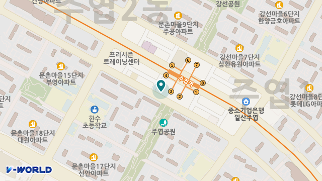 한국재가센터 위치 지도