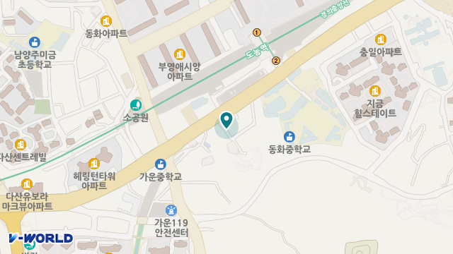길가에재가장기요양기관 위치 지도