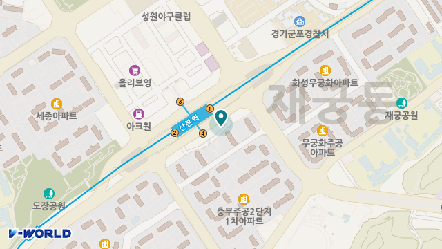 군포호산나 노인복지센터 위치 지도
