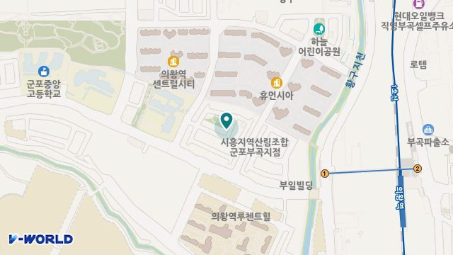군포재가복지센터 위치 지도