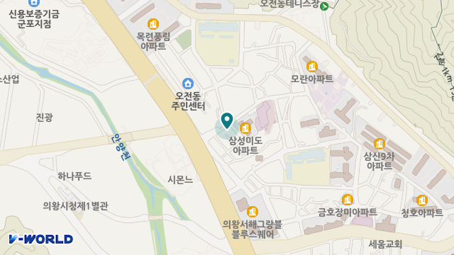 시냇물재가복지센터 의왕지점 위치 지도