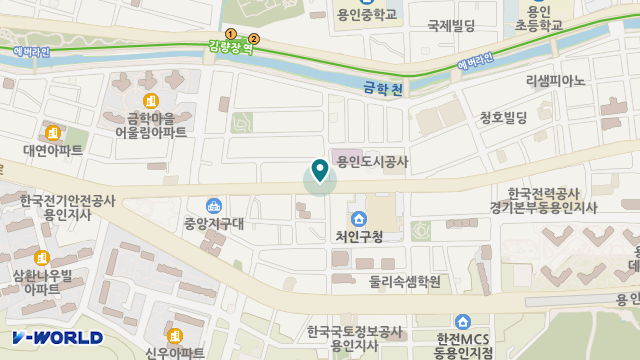 용인의료기 위치 지도