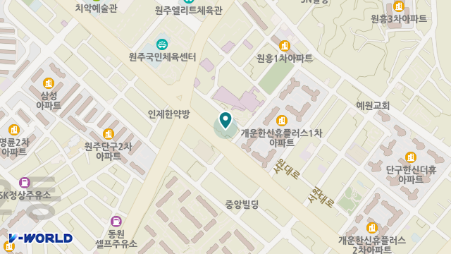 이원건강의료기 원주의료원점 위치 지도