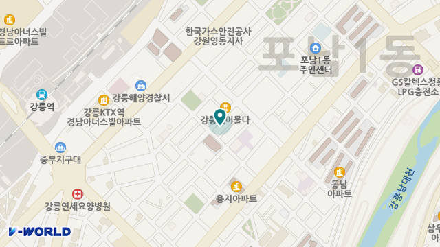 강릉사랑재가복지센터 위치 지도